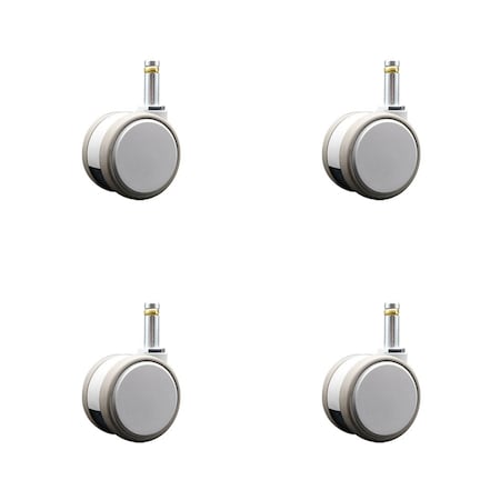 Service Caster 2.375 Inch MRI Safe Casters, 7/16 Grip Ring Stem, Set of 4, 4PK SCC-GR02S60-TPR-GRY-716138-MRI-4
